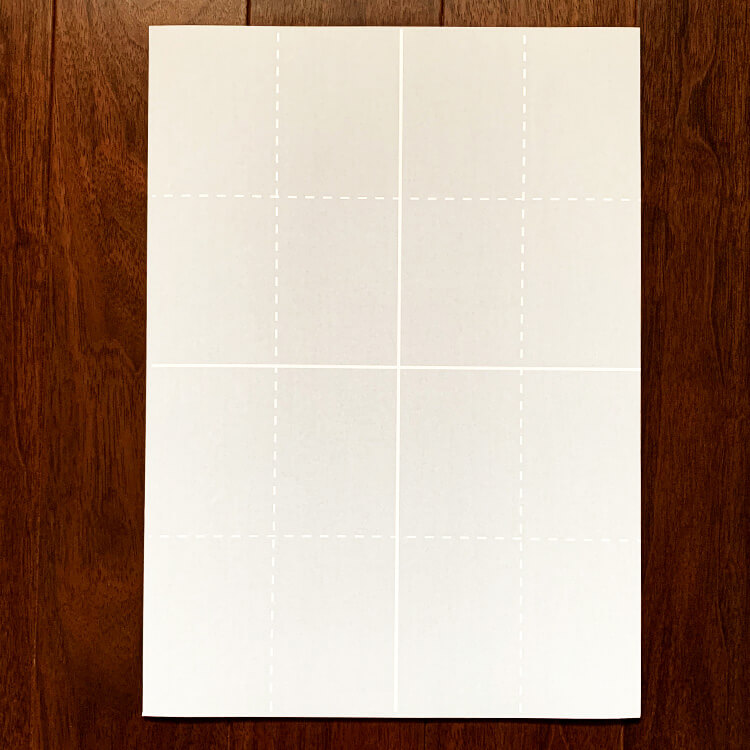 シートタイプ　半紙サイズ罫線入り